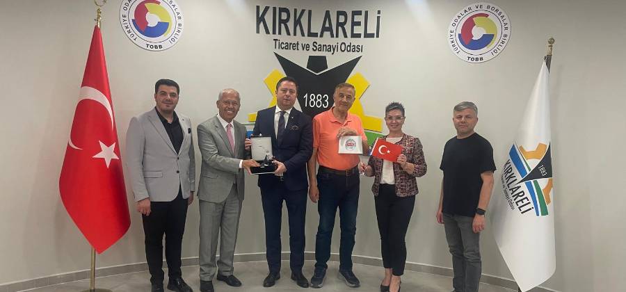 P&Uuml;İS HEYETİ, KIRKLARELİ TİCARET VE SANAYİ ODASI MECLİS BAŞKANI &Ouml;ZSAN&rsquo;I ZİYARET ETTİ.