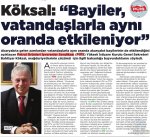 Bahtiyar Köksal: "Bayiler, vatandaşlarla aynı oranda etkileniyor"